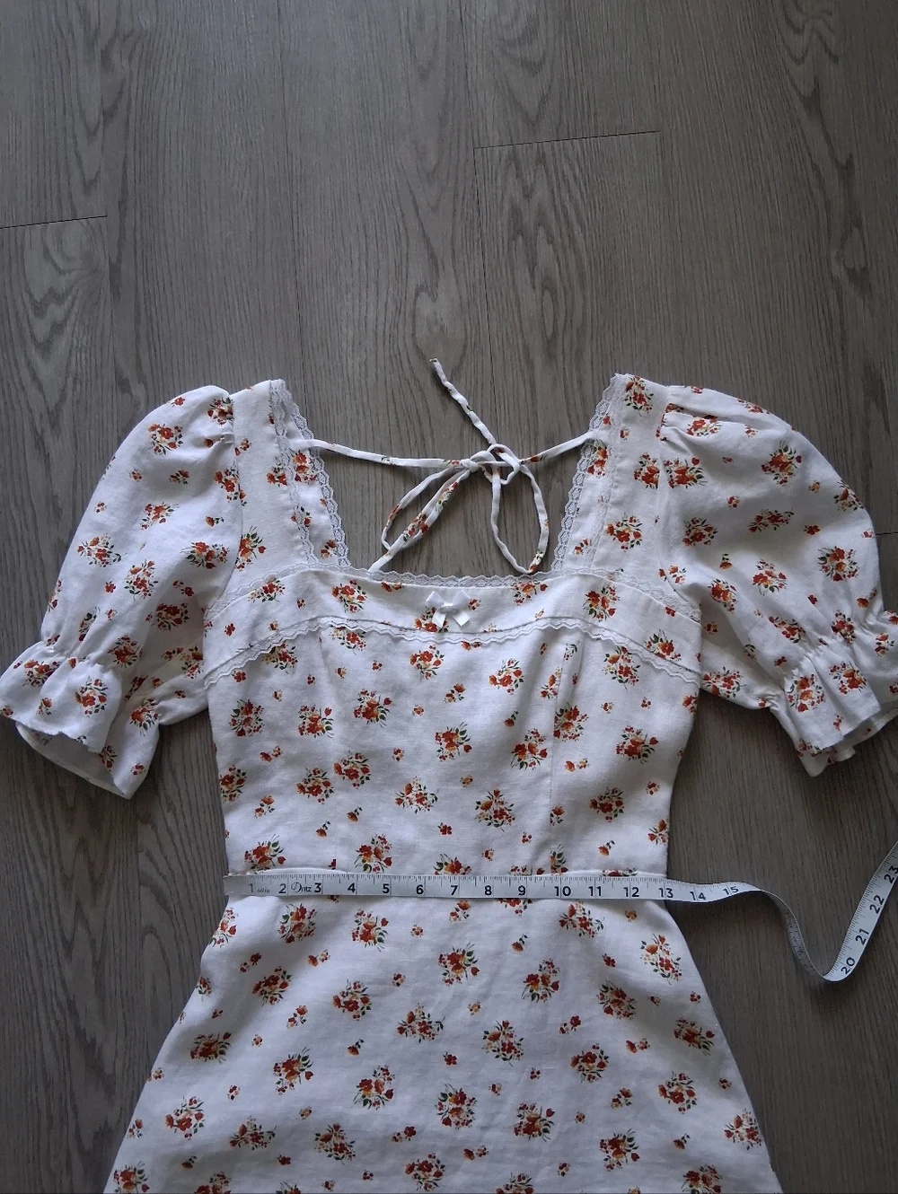 Reformation Evianna Linen Mini Dress In Lara Floral - Picture 14 of 16